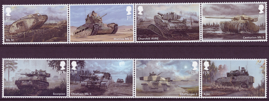 (image for) SG4566 / 73 2021 British Army Vehicles unmounted mint set of 8 - Click Image to Close